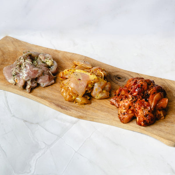 Kipdijfiletlapjes gemarineerd (gesneden)